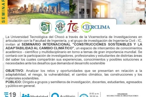 Construcciones Sostenibles y la Adaptabilidad al Cambio Climático” en la UTCH.